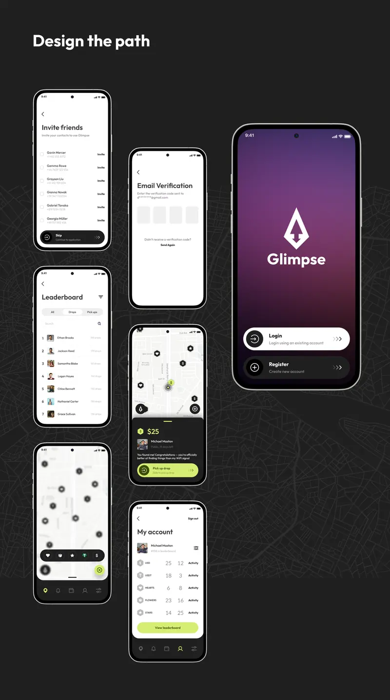 Glimpse screens, board 6